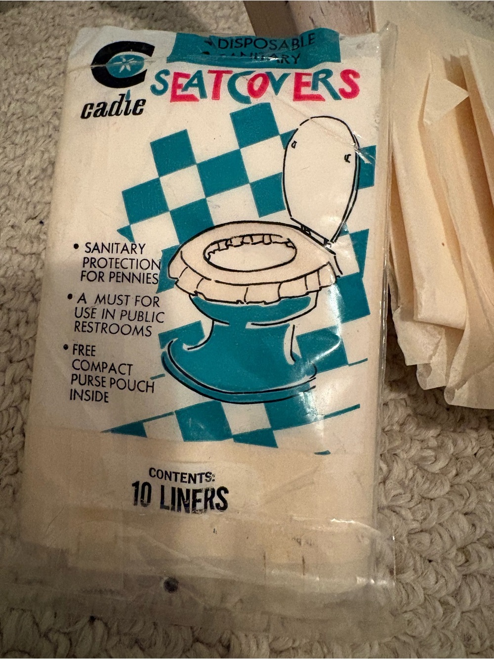 Cadie Disposable Seat Covers - 10 Liners)+ extras vintage